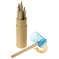 Coloured Pencil Set of 6 with Sharpener