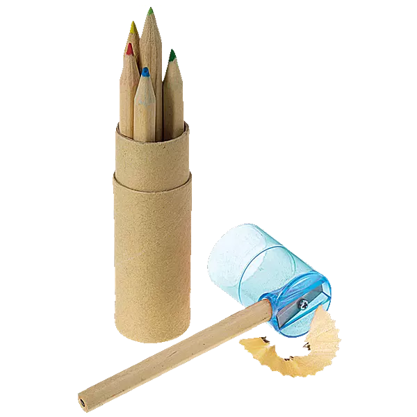 Coloured Pencil Set of 6 with Sharpener