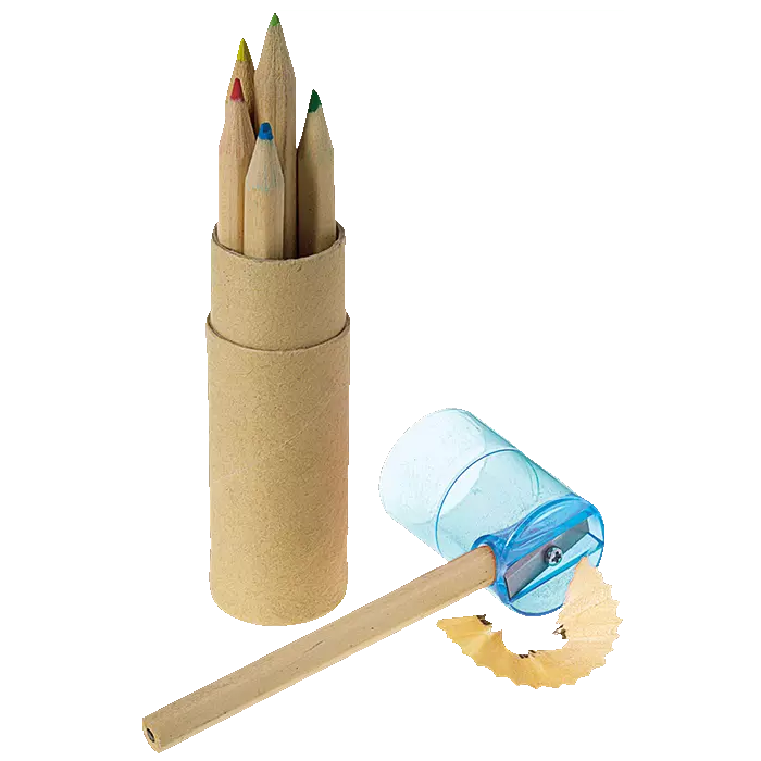 Coloured Pencil Set of 6 with Sharpener