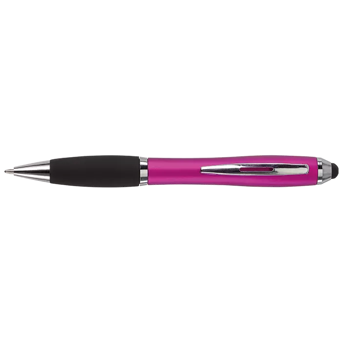 Ballpoint with Rubber Grip and Stylus