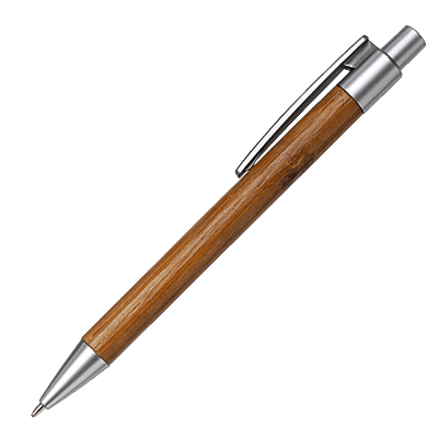 Bamboo Ballpoint Pen with Plastic Trims