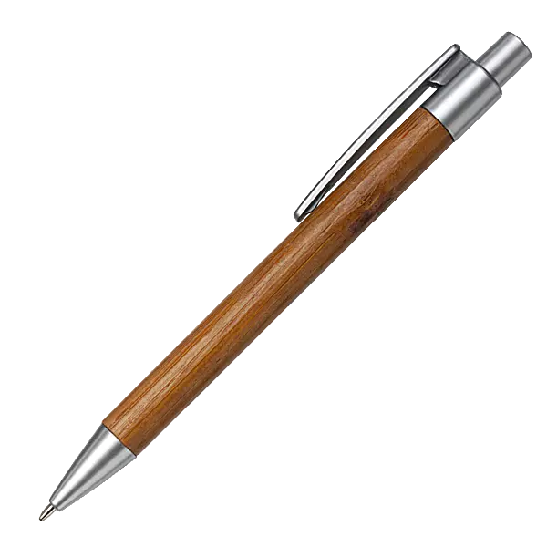 Bamboo Ballpoint Pen with Plastic Trims