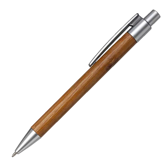 Bamboo Ballpoint Pen with Plastic Trims
