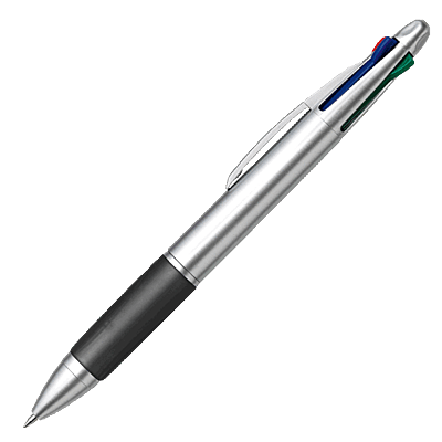 4 Colour Ballpoint Pen with Rubber Grip