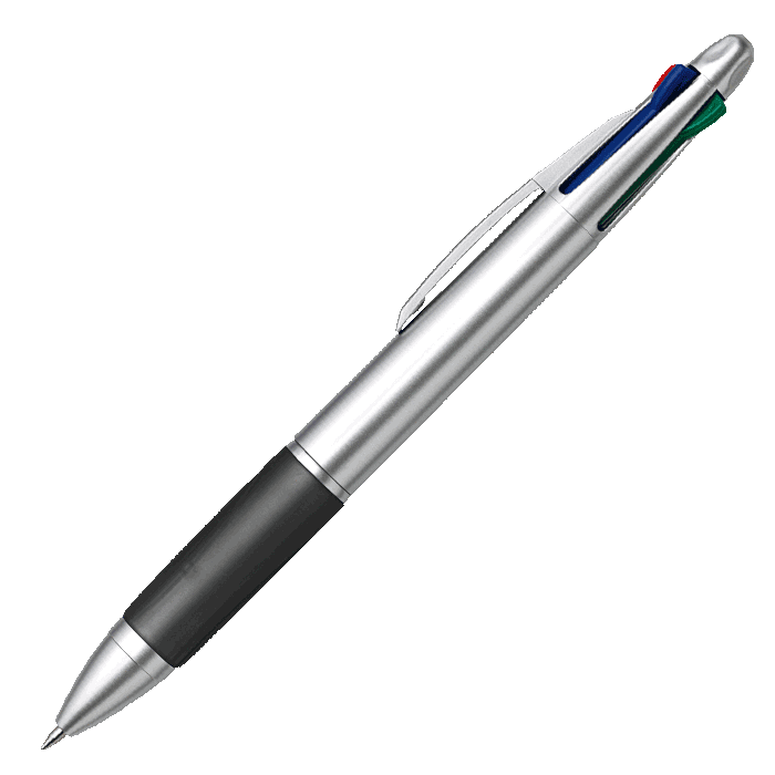 4 Colour Ballpoint Pen with Rubber Grip