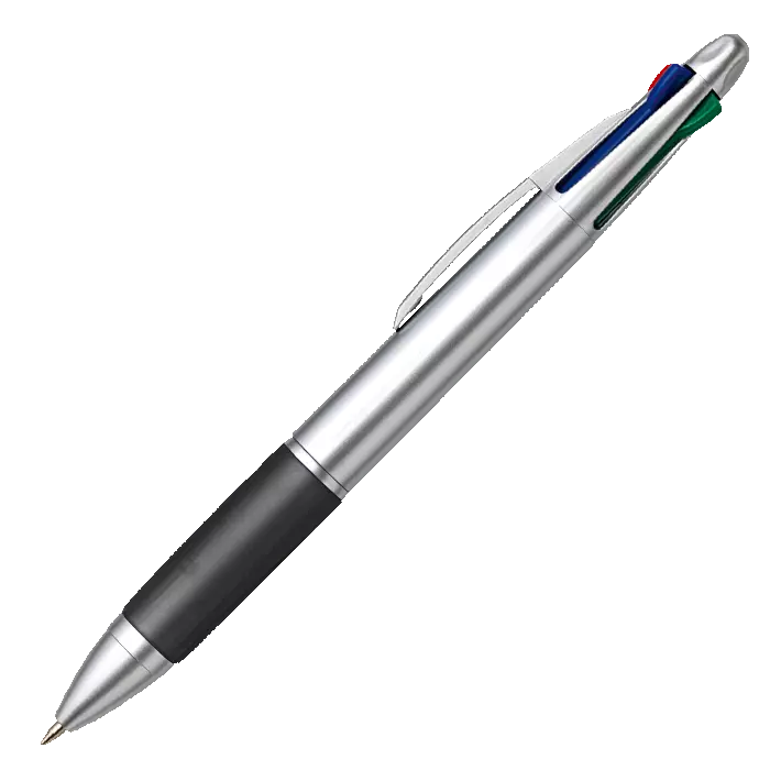 4 Colour Ballpoint Pen with Rubber Grip