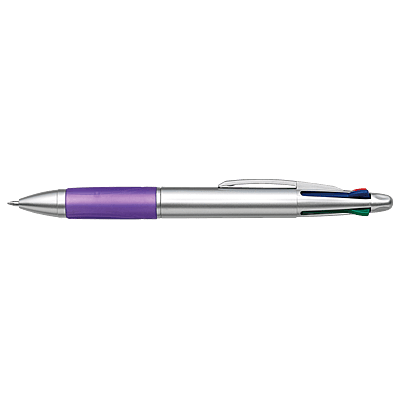 4 Colour Ballpoint Pen with Rubber Grip