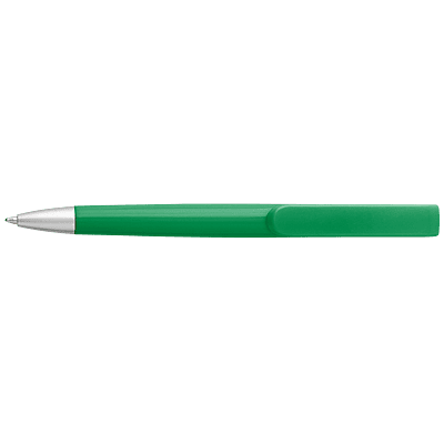Rounded Clip Ballpoint Pen With Coloured Barrel