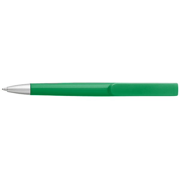 Rounded Clip Ballpoint Pen With Coloured Barrel