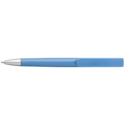 Rounded Clip Ballpoint Pen With Coloured Barrel