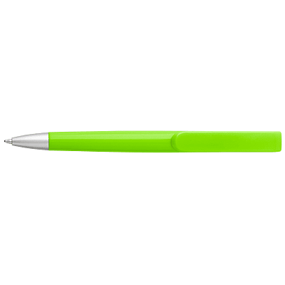 Rounded Clip Ballpoint Pen With Coloured Barrel