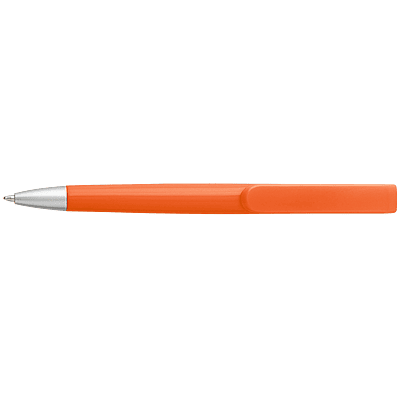 Rounded Clip Ballpoint Pen With Coloured Barrel