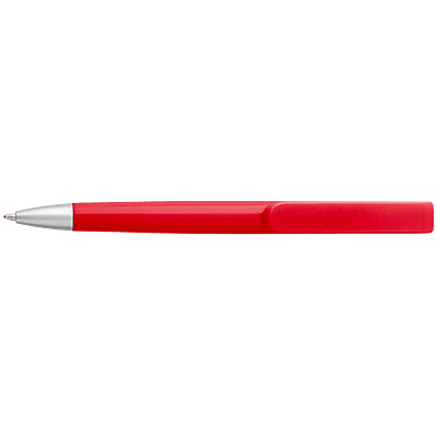 Rounded Clip Ballpoint Pen With Coloured Barrel