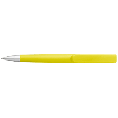 Rounded Clip Ballpoint Pen With Coloured Barrel
