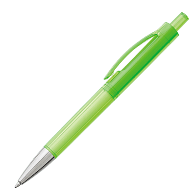 Ballpoint Pen With Transparent Coloured Barrel