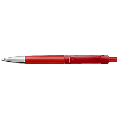 Ballpoint Pen With Transparent Coloured Barrel