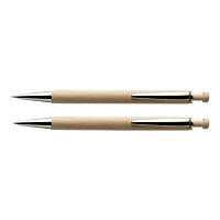 Maple Wood Pen And Clutch Pencil Set