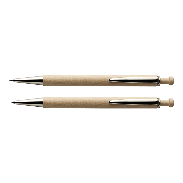 Maple Wood Pen And Clutch Pencil Set