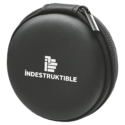IND Aux Earphone with mic in round PU case
