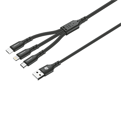 IND 1.2m 3-In-1 Charger Cable
