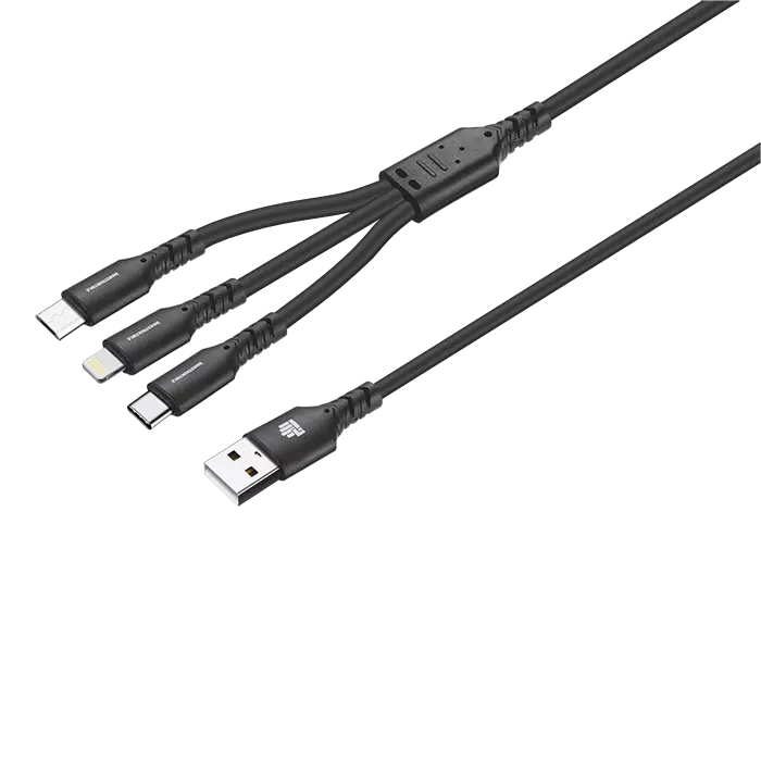 IND 1.2m 3-In-1 Charger Cable