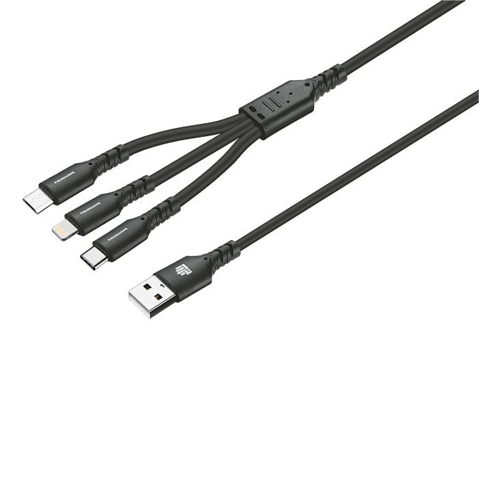 IND 1.2m 3-In-1 Charger Cable