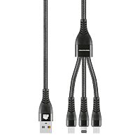 1.2m 3-In-1 Charger Cable Allum alloy and Braiding