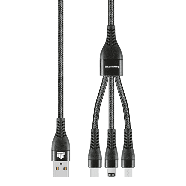 1.2m 3-In-1 Charger Cable Allum alloy and Braiding