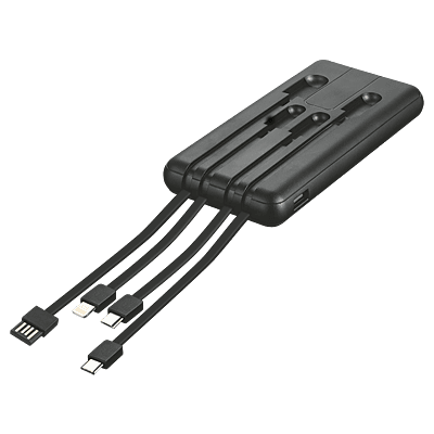 IND 10 000mAh Power Bank with charging cables