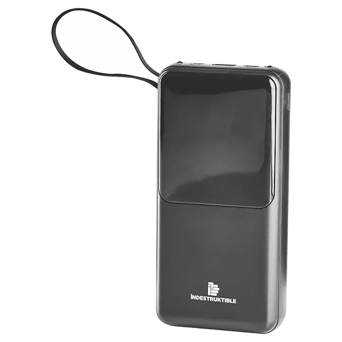 20000mAh power bank with built in cables