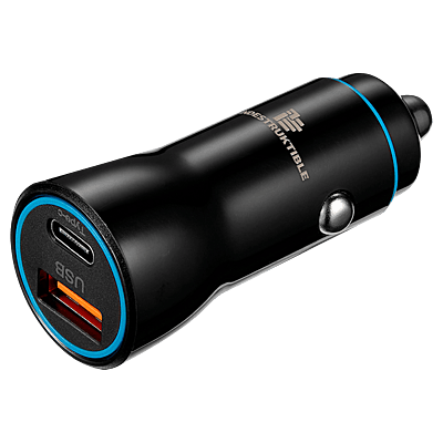 IND 38W Dual Car Charger USB & Type-C