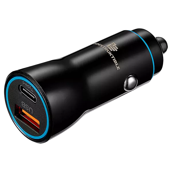 IND 38W Dual Car Charger USB & Type-C