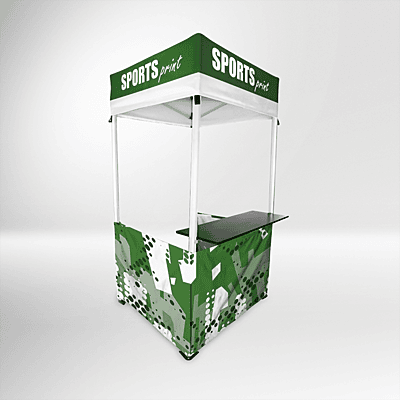 1x1 Aluminium Kiosk with Shelf