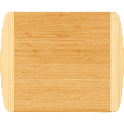 Personalized 13 1/2" x 11 1/2" Bamboo 2-Tone Cutting Board