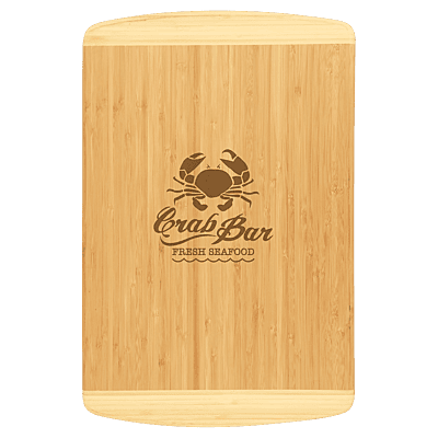 Personalized 18" x 12" Bamboo 2-Tone Cutting Board