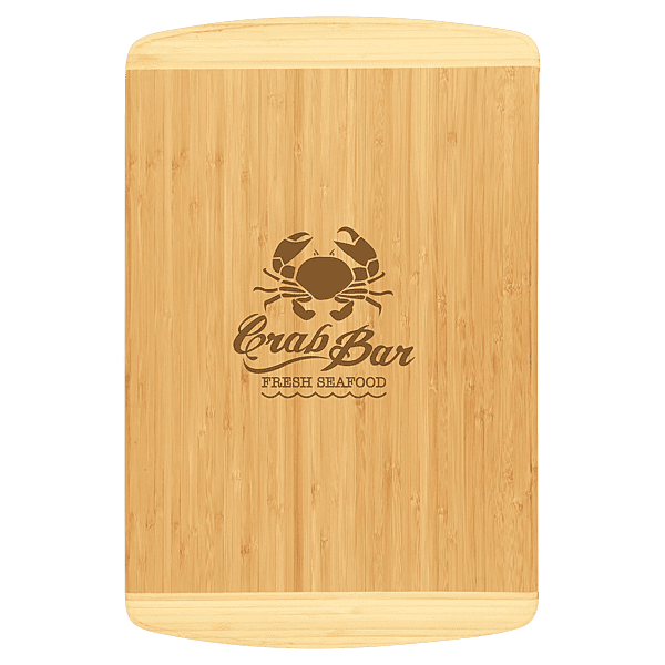Personalized 18" x 12" Bamboo 2-Tone Cutting Board