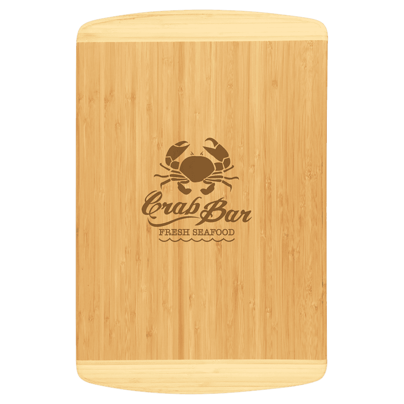 Personalized 18" x 12" Bamboo 2-Tone Cutting Board