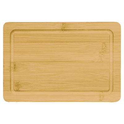 Personalized Bamboo Cutting Board with Drip Ring – 9" x 6"
