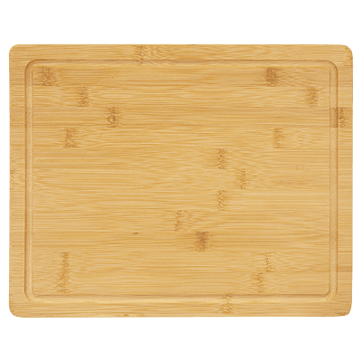 Personalized Bamboo Cutting Board with Drip Ring – 13 3/4" x 11"