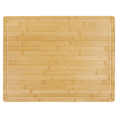 Personalized Bamboo Cutting Board with Drip Ring – 19 3/4" x 15"
