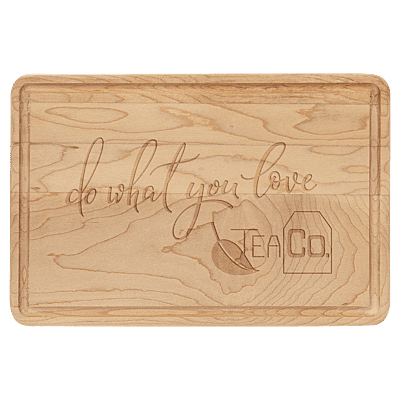 Personalized Maple Cutting Board with Drip Ring – 9" x 6"