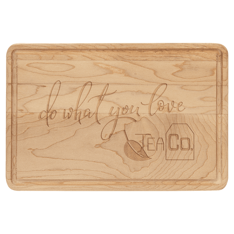 Personalized Maple Cutting Board with Drip Ring – 9" x 6"