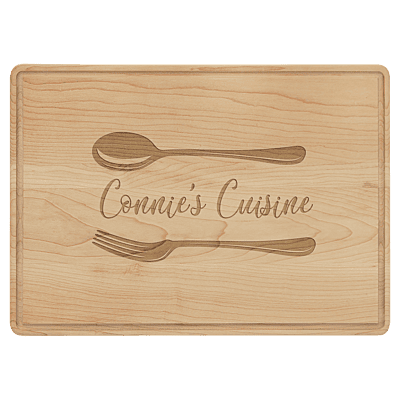 Maple Cutting Board with Drip Ring – 13 3/4" x 9 3/4"