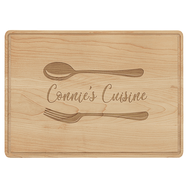 Maple Cutting Board with Drip Ring – 13 3/4" x 9 3/4"