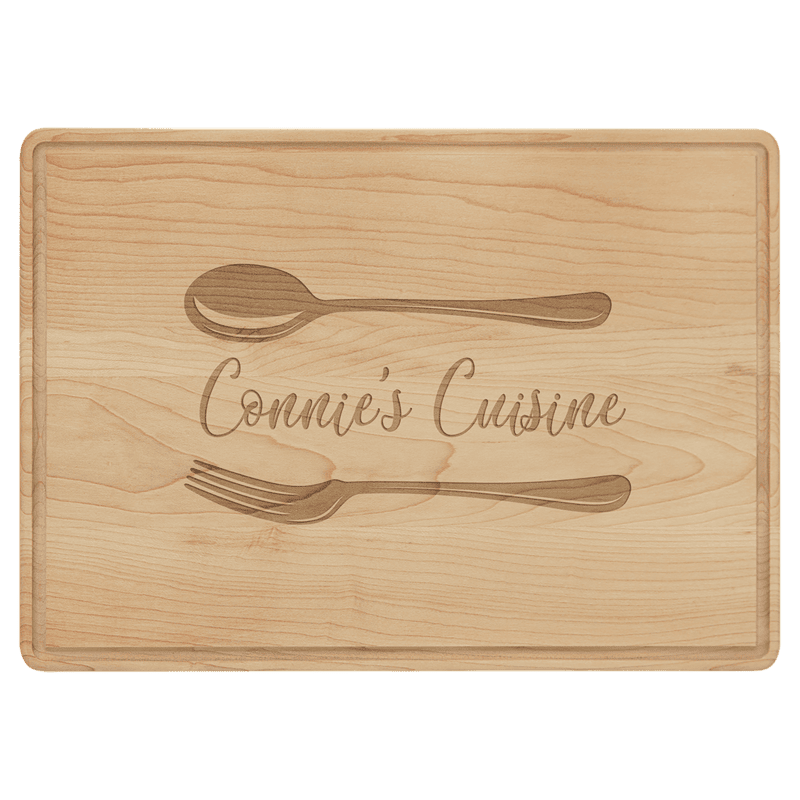 Maple Cutting Board with Drip Ring – 13 3/4" x 9 3/4"