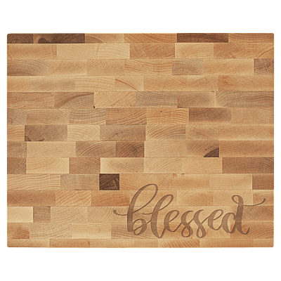 Personalized Maple Butcherblock Cutting Board – 16" x 13" x 1 1/2"