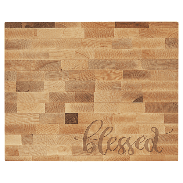 Personalized Maple Butcherblock Cutting Board – 16" x 13" x 1 1/2"