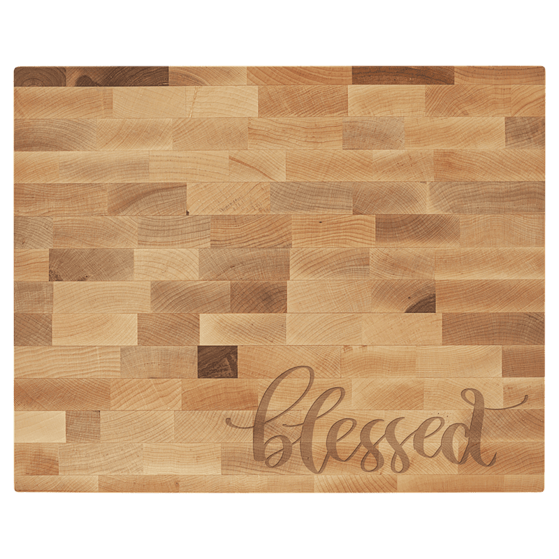 Personalized Maple Butcherblock Cutting Board – 16" x 13" x 1 1/2"