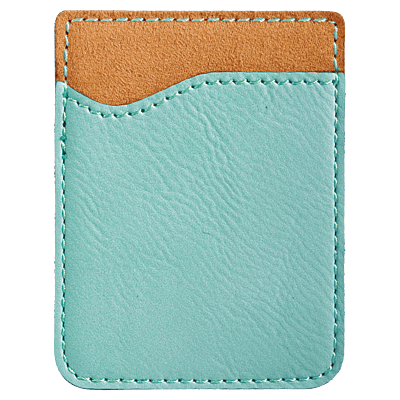 Personalized Teal Laserable Leatherette Phone Wallet