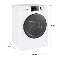 GE® GFW148SSMWW ENERGY STAR® 24" 2.4 Cu. Ft. Front Load Washer with Steam